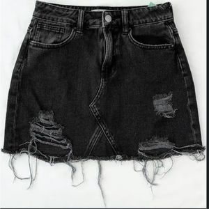 Pacsun Jean skirt black ripped